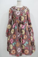 Emily Temple cute / manyドーナツ ワンピース  ココア H-25-09-04-032-ET-OP-KB-ZH