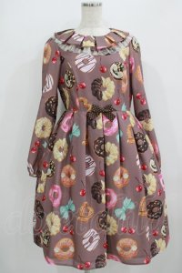 Emily Temple cute / manyドーナツ ワンピース  ココア H-25-09-04-032-ET-OP-KB-ZH