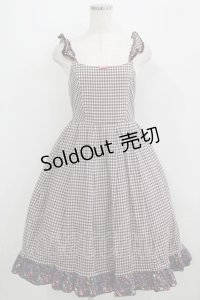Emily Temple cute / フレーバーギンガムノースリーブワンピース  ブラウン×ネイビー H-25-09-04-034-ET-OP-KB-ZH