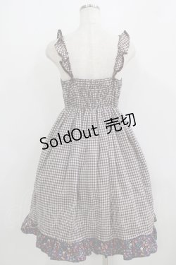 画像3: Emily Temple cute / フレーバーギンガムノースリーブワンピース  ブラウン×ネイビー H-25-09-04-034-ET-OP-KB-ZH