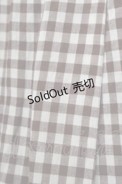 画像4: Emily Temple cute / フレーバーギンガムノースリーブワンピース  ブラウン×ネイビー H-25-09-04-034-ET-OP-KB-ZH