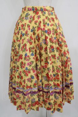 画像3: Jane Marple Dans Le Salon / Flowers of Jouy double accordion skirt M マスタード H-25-09-04-037-JM-SK-KB-ZH