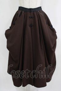 Qutie Frash / 袴ロングスカート  茶 H-25-09-04-040-QU-SK-KB-ZH