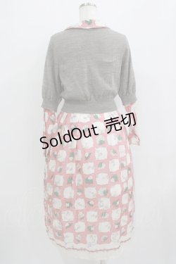 画像3: Jane Marple Dans Le Salon / ニットとWinter leafのドレス  グレー×ピンク H-25-09-04-044-JM-OP-KB-ZH