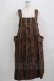画像1: Jane Marple Dans Le Salon / Old England stripe painter's dress M ブラウン H-25-09-04-047-JM-OP-KB-ZH (1)