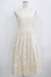 Jane Marple Dans Le Salon / チュールレイヤードドレス  ベージュ×オフホワイト H-25-12-15-1007-JM-OP-KB-ZT036