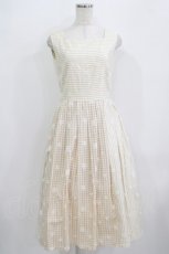 画像1: 【SALE】Jane Marple Dans Le Salon / チュールレイヤードドレス  ベージュ×オフホワイト H-25-12-15-1007-JM-OP-KB-ZH (1)