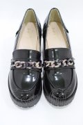 axes femme / プラチェーンビットローファー M ブラック H-25-09-04-1001-AX-SH-NS-ZH