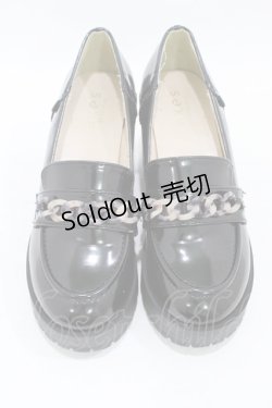 画像1: axes femme / プラチェーンビットローファー M ブラック H-25-09-04-1001-AX-SH-NS-ZH