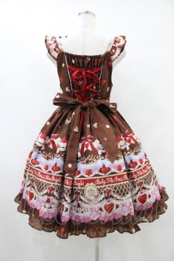 画像2: BABY,THE STARS SHINE BRIGHT / Strawberry Sweetheart Cake柄Ribbonジャンパースカート Free ブラウン H-25-09-04-1043-BA-OP-NS-ZH