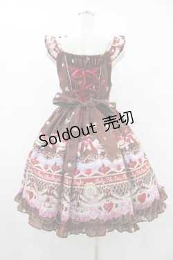 画像2: BABY,THE STARS SHINE BRIGHT / Strawberry Sweetheart Cake柄Ribbonジャンパースカート Free ブラウン H-25-09-04-1043-BA-OP-NS-ZH