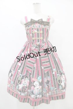 画像1: BABY,THE STARS SHINE BRIGHT / Bichon Cirque柄 ジャンパースカートII Free ブラック H-25-09-04-1045-BA-OP-NS-ZH