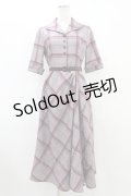 an another angelus / チェックドレープワンピース Free PINK×RE H-25-09-04-1049-CA-OP-NS-ZH