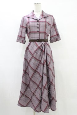 画像1: an another angelus / チェックドレープワンピース Free PINK×RE H-25-09-04-1049-CA-OP-NS-ZH