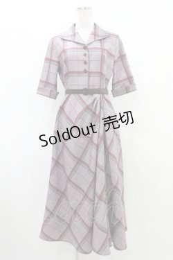 画像1: an another angelus / チェックドレープワンピース Free PINK×RE H-25-09-04-1049-CA-OP-NS-ZH