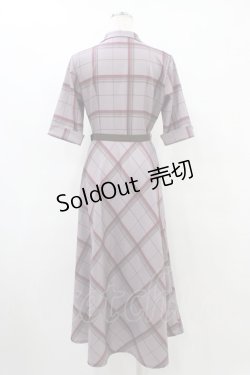画像2: an another angelus / チェックドレープワンピース Free PINK×RE H-25-09-04-1049-CA-OP-NS-ZH
