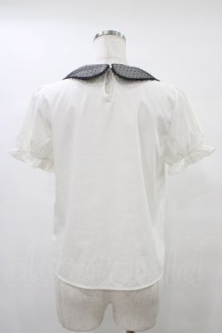 画像2: Honey Cinnamon / ドットチュール襟ブラウス Free オフ H-25-09-04-1058-LO-BL-NS-ZH