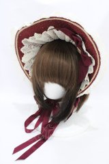 BABY,THE STARS SHINE BRIGHT / 星すむ今宵のトロイメライ柄ボンネット  エンジ H-25-09-04-1013-BA-AC-NS-ZH