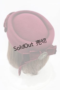 画像2: ALICE and the PIRATES / パールリボントーク帽  ボルドー H-25-09-04-1003-PA-AC-NS-ZH