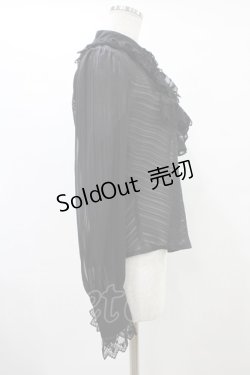 画像3: BABY,THE STARS SHINE BRIGHT / ストライプシフォン丸衿ブラウス Free ブラック H-25-09-04-1032-BA-BL-NS-ZH