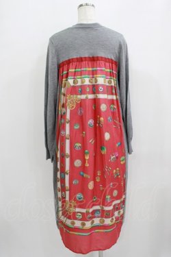 画像3: Jane Marple Dans Le Salon / Sewing kitコラボレーションドレス  rose×mix gray H-25-09-04-051-JM-OP-KB-ZH