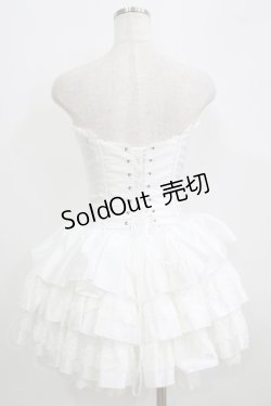 画像3: ATELIER PIERROT / ミニコルセットワンピース  ホワイト H-25-09-04-060-EL-OP-KB-ZH