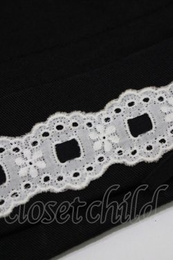 画像4: PEACE NOW / はしごレースショートパンツ  黒×白 H-25-09-04-066-PU-PA-KB-ZH