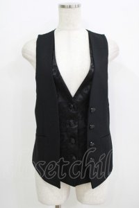 Qutie Frash / レイヤード風ベスト  黒 H-25-09-04-071-QU-TO-KB-ZH