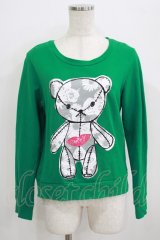 elements,H PARTY!! / ベアスウェットトップス  グリーン H-25-09-04-075-PU-TO-KB-ZH