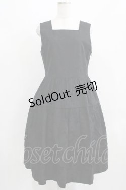 画像1: Jane Marple / Alice jacquardスクエアドレス  ブラック H-25-09-04-002-JM-OP-KB-ZH