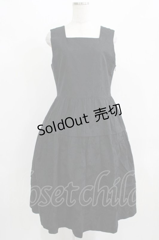 画像1: Jane Marple / Alice jacquardスクエアドレス  ブラック H-25-09-04-002-JM-OP-KB-ZH (1)