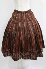 Jane Marple / Regimental stripe gored skirt M ブラウン H-25-09-04-013-JM-SK-KB-ZH