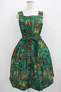 画像1: Jane Marple / Joyful crestのスクエアドレス  グリーン H-25-09-04-016-JM-OP-KB-ZH