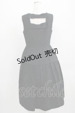 画像3: Jane Marple / Alice jacquardスクエアドレス  ブラック H-25-09-04-002-JM-OP-KB-ZH