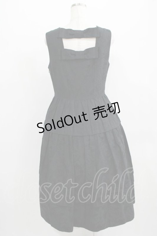 画像3: Jane Marple / Alice jacquardスクエアドレス  ブラック H-25-09-04-002-JM-OP-KB-ZH (3)