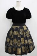 Jane Marple / チェスベルベットのミニドレス  ブラック H-25-09-04-020-JM-OP-KB-ZH