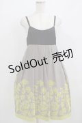 Emily Temple cute / フォレストフロッキーノースリーブワンピース  グレー H-26-02-05-018-ET-OP-KB-ZH