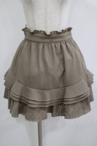 MILK / フレアーフリルスカート  ブラウン H-25-09-05-027-ML-SK-KB-ZH