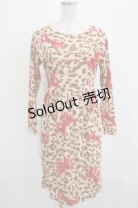 MILK / Pretty petsワンピース  ブラウンベース H-25-09-05-035-ML-OP-KB-ZH