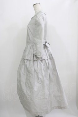 画像2: Jane Marple / クラッシュタフタ ラウンドカラードレス M シルバーグレー H-25-09-05-004-JM-OP-KB-ZH