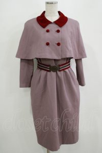 MILK / キャサリンTwin SET  スモーキーピンク×エンジ H-25-09-05-037-ML-OP-KB-ZH