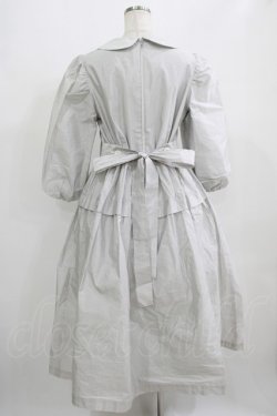 画像3: Jane Marple / クラッシュタフタ ラウンドカラードレス M シルバーグレー H-25-09-05-004-JM-OP-KB-ZH