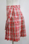 画像2: Candy Stripper / CHECK PLEATS MINI SKIRT S レッド H-25-09-05-039-PU-SK-KB-ZH (2)