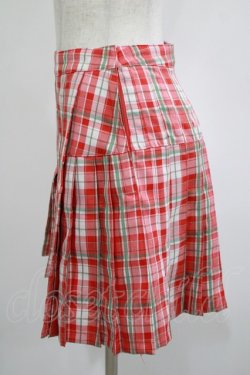 画像2: Candy Stripper / CHECK PLEATS MINI SKIRT S レッド H-25-09-05-039-PU-SK-KB-ZH