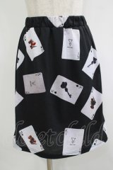 KINGLYMASK KMK / へっどふぉんワールドベアートランプ切替スカート  黒 H-25-09-05-040-PU-SK-KB-ZH