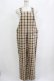 画像1: MILKBOY / CHECK SALOPETTE PANTS  ベージュ H-25-09-05-048-MB-PA-KB-ZH (1)