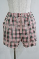 Candy Stripper / COZY CHECK SHORTパンツ 2 ピンクベージュ H-25-09-05-055-PU-PA-KB-ZH