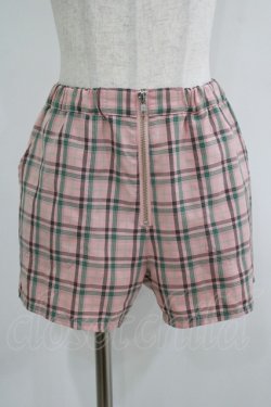 画像1: Candy Stripper / COZY CHECK SHORTパンツ 2 ピンクベージュ H-25-09-05-055-PU-PA-KB-ZH