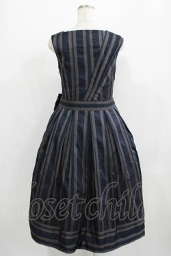 画像3: Jane Marple Dans Le Salon / Old England stripe coronation dress  ネイビー H-25-09-05-006-JM-OP-KB-ZH