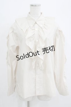 画像1: MILK / Bigフリルブラウス  ベージュ H-25-09-05-062-ML-BL-KB-ZH